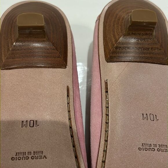 Fieramosca & Co. Pink‎ Suede/Leather Square Toe Kitten Heel Shoes Size 10 - Picture 9 of 16